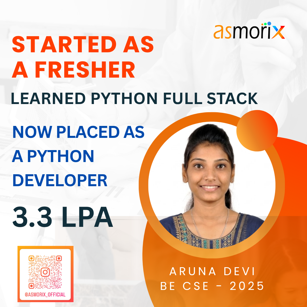 Aruna Devi fresher placed as Python Developer at 3.3 LPA