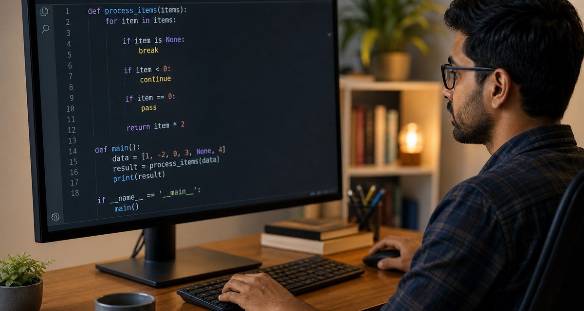 Python jump statements break continue pass return explained with examples