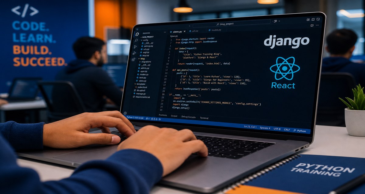 Python full stack training in Pondicherry — Django, React and AI-integrated curriculum